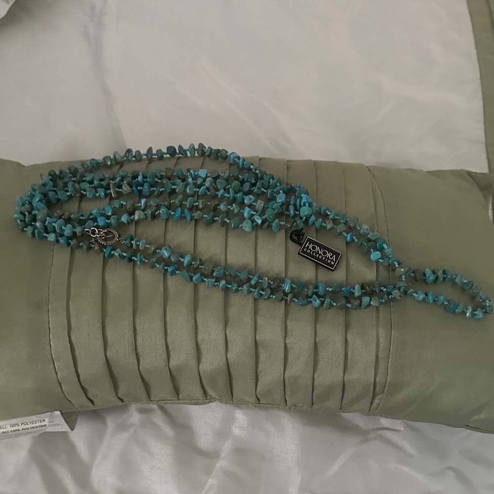 Honora Blue Beaded Necklace single strand 40 inches